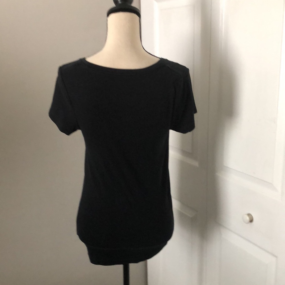 ISABEL Maternity by Ingrid & Isabel Prima Cotton Black Tee | M - Picture 7 of 10